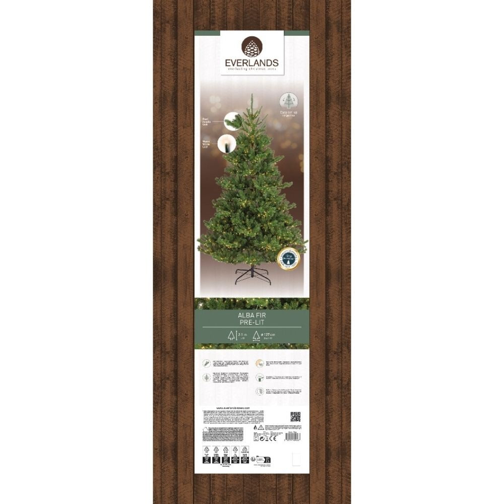 Alba Fir kunstkerstboom 210xø127cm | groen met 2400 LED lampjes