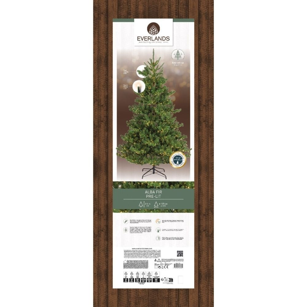 Alba Fir kunstkerstboom 240xø137cm | groen met 3100 LED lampjes