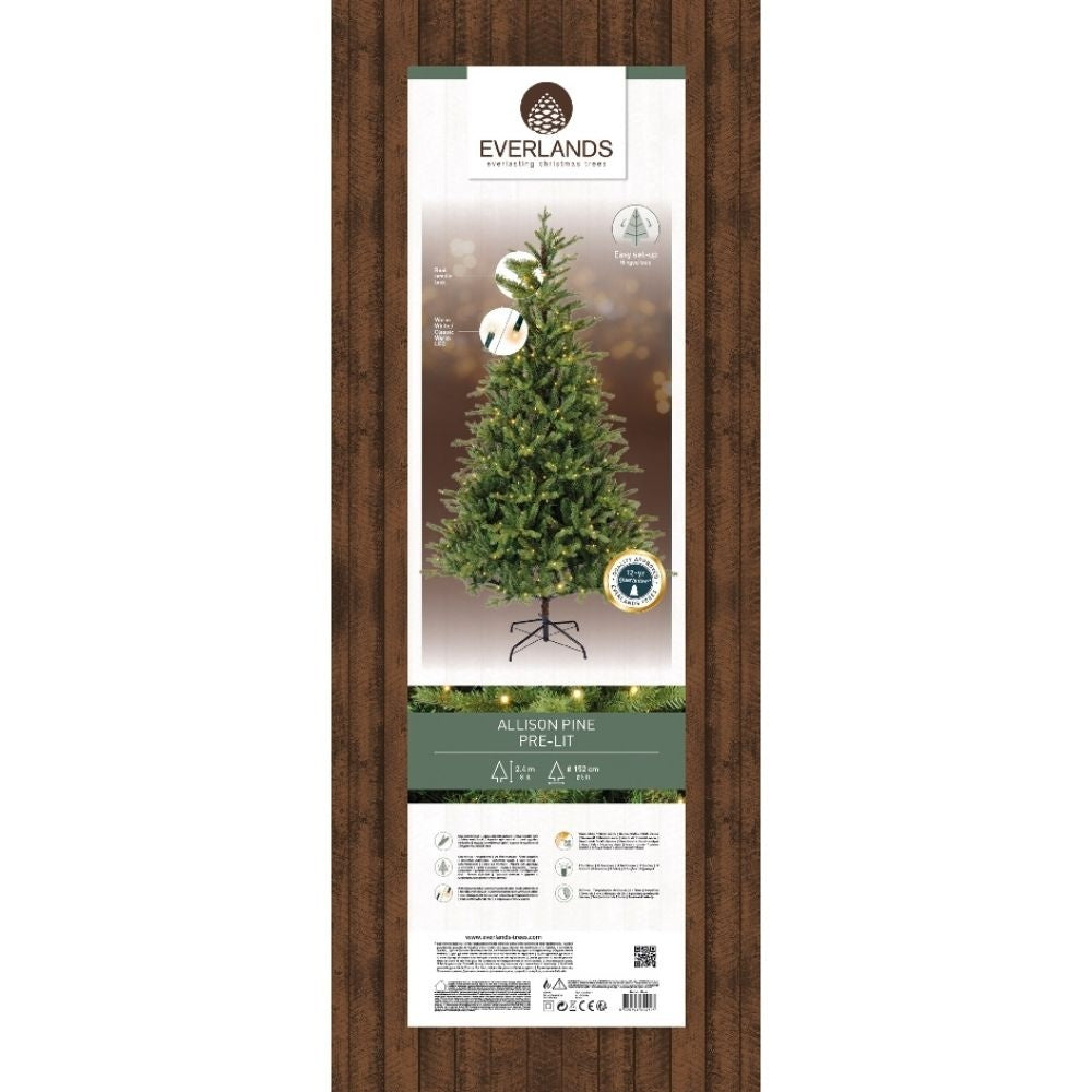 Allison Pine kunstkerstboom 240xø152cm | groen met 560 LED lampjes