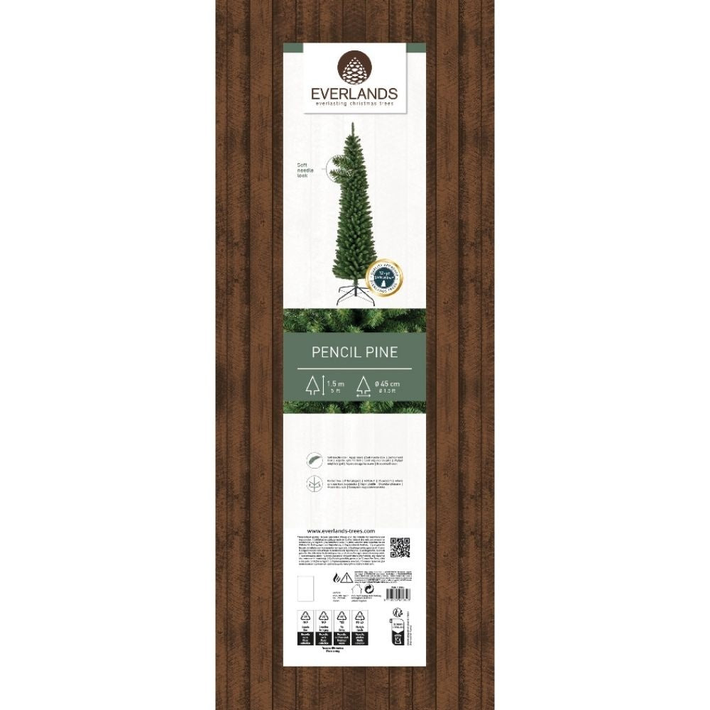 Pencil Pine Classic kunstkerstboom smal 150xø45cm | groen