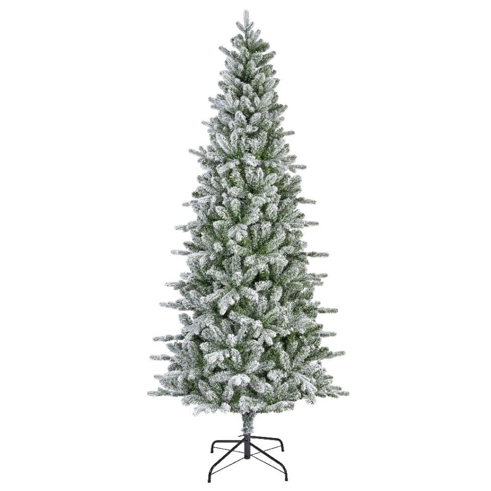 Killington Fir kunstkerstboom smal 180xø93cm | wit/met sneeuw
