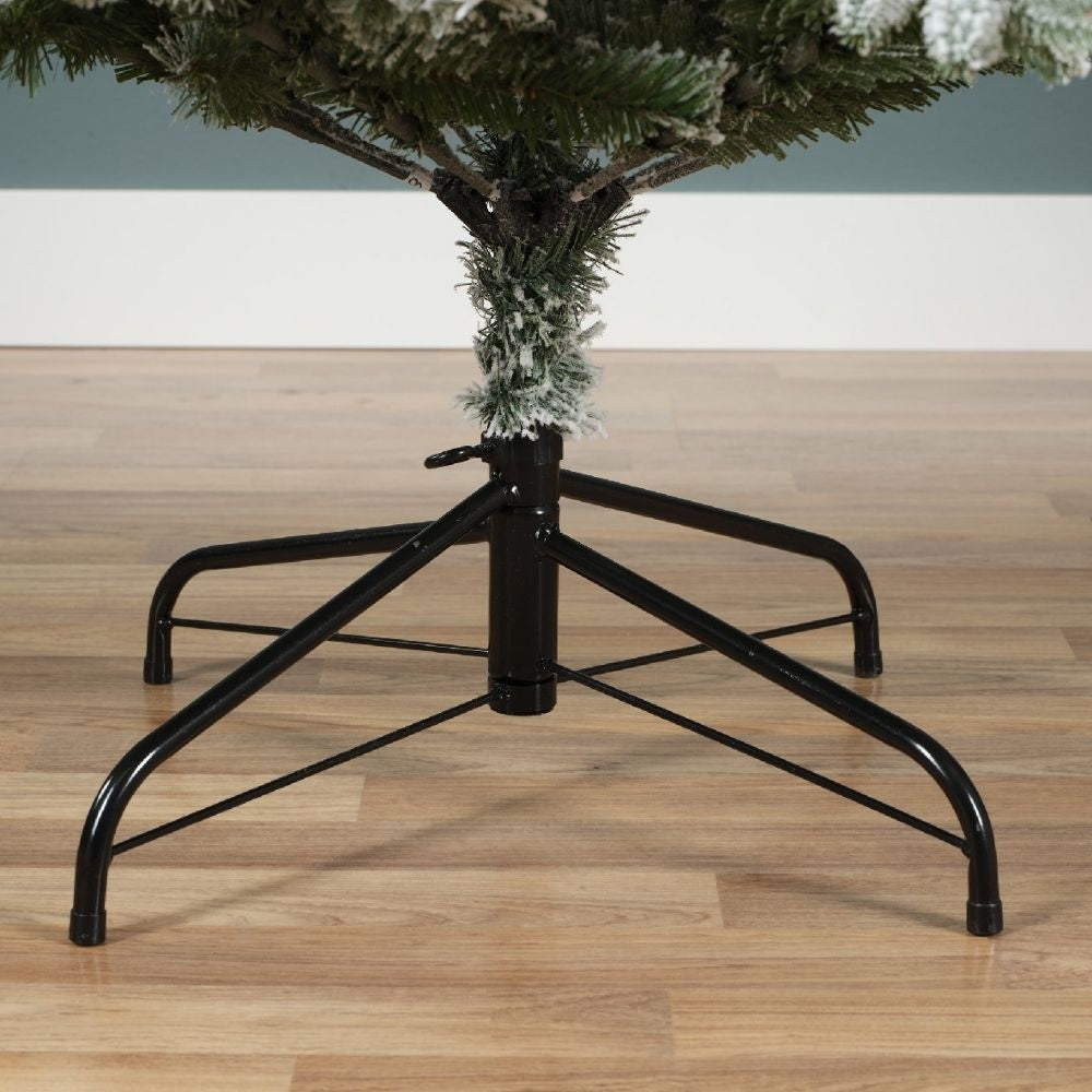 Killington Fir kunstkerstboom smal 210xø103cm | wit/met sneeuw