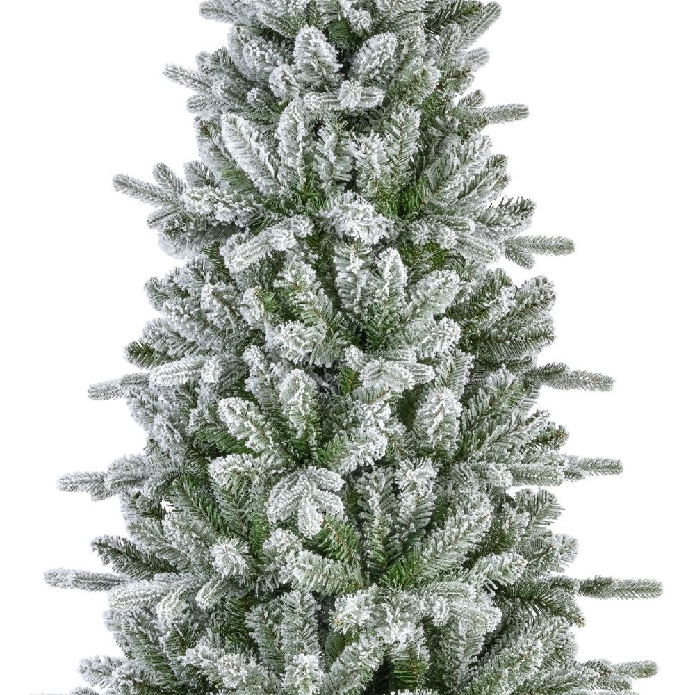 Killington Fir kunstkerstboom smal 240xø113cm | wit/met sneeuw