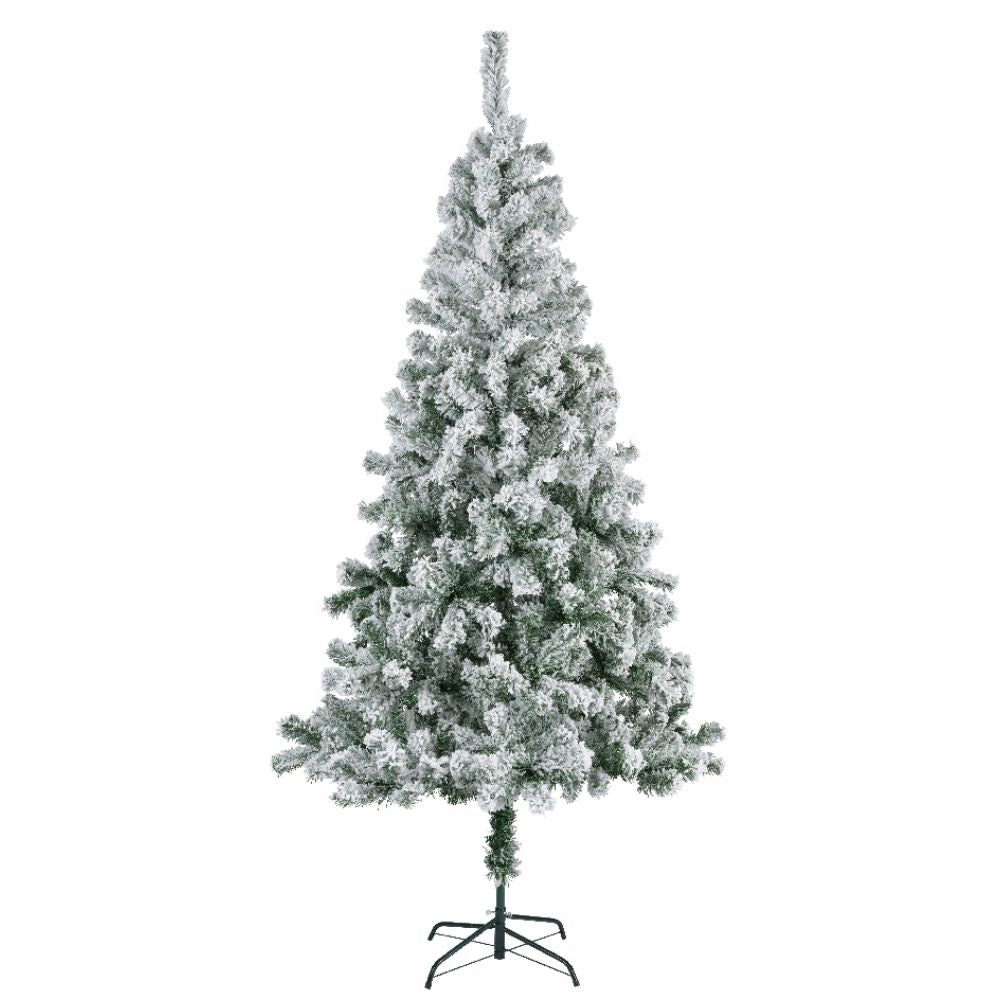 Rovinj Pine kunstkerstboom 210xø96cm | wit/met sneeuw