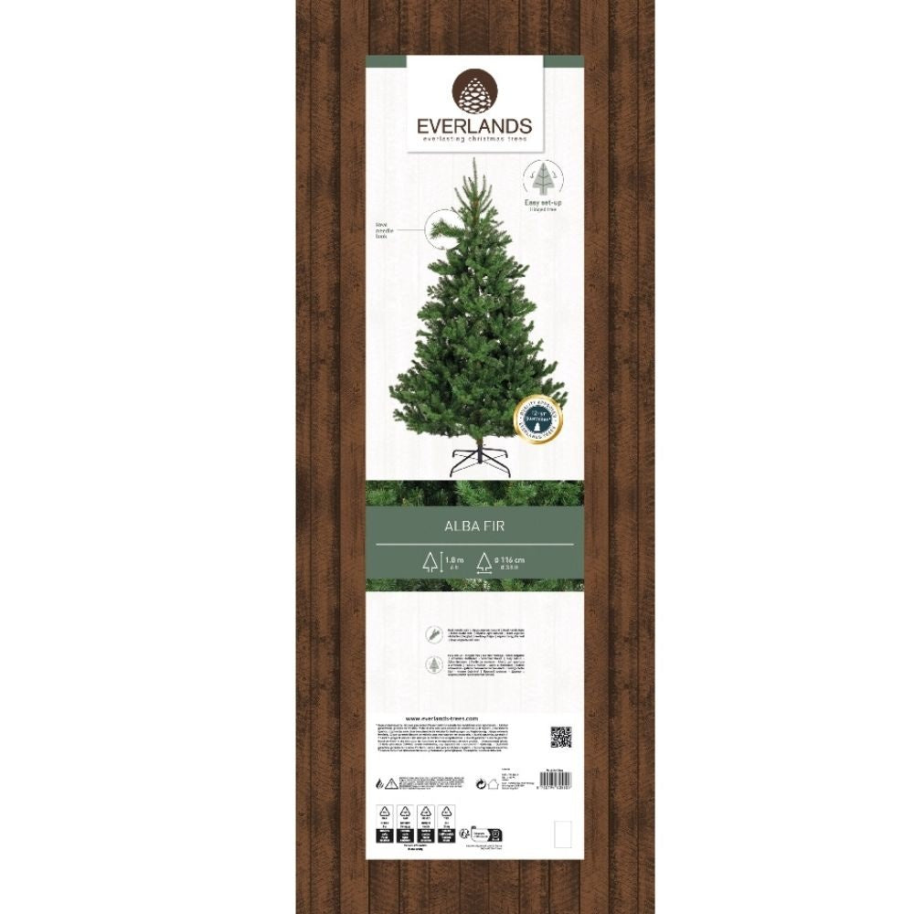 Alba Fir kunstkerstboom 180xø116cm | groen
