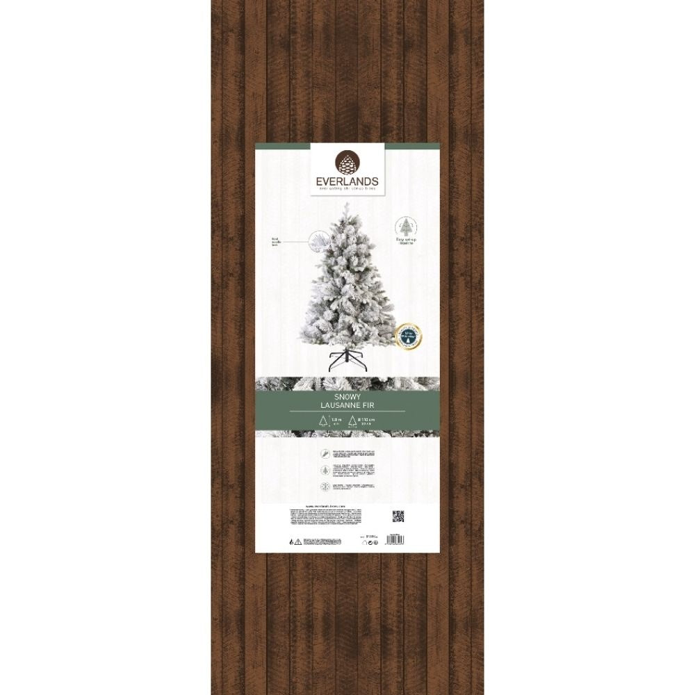 Lausanne Fir Snowy kunstkerstboom 180xø110cm | wit/met sneeuw