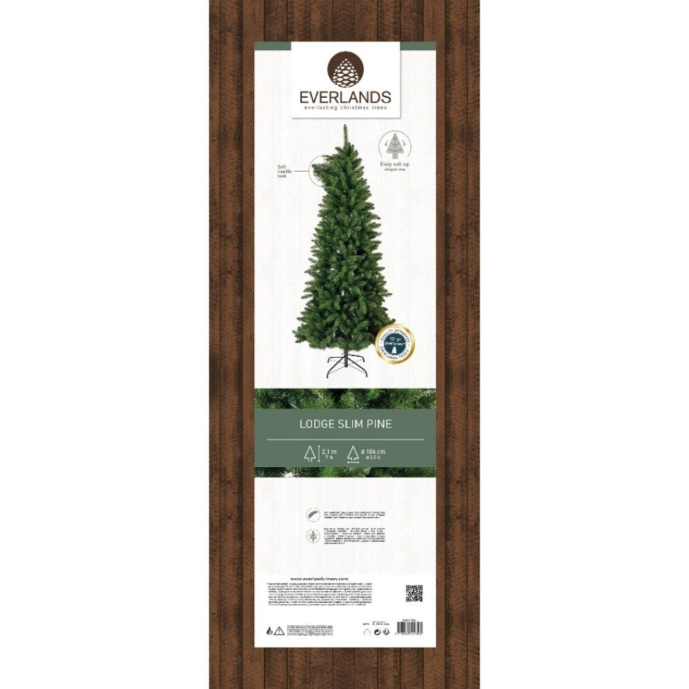 Lodge Pine kunstkerstboom smal 210xø106cm | groen