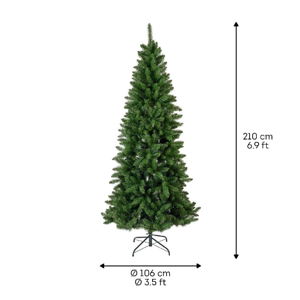 Lodge Pine kunstkerstboom smal 210xø106cm | groen