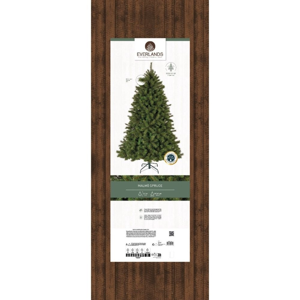 Malmö Frosted Spruce kunstkerstboom 240xø157cm | groen met bevroren details