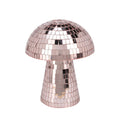 Kerstdecoratie disco paddenstoel | spiegelend | rose goud | 15cm