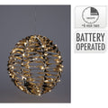 Kerstbal met led verlichting | goud | 25cm
