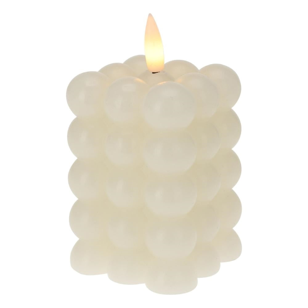LED kaars | ivoor/warm wit | 6x8,8cm