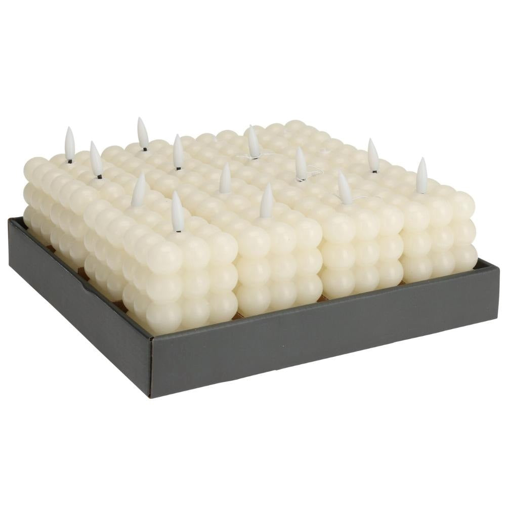 LED kaars | ivoor/warm wit | 6x8,8cm