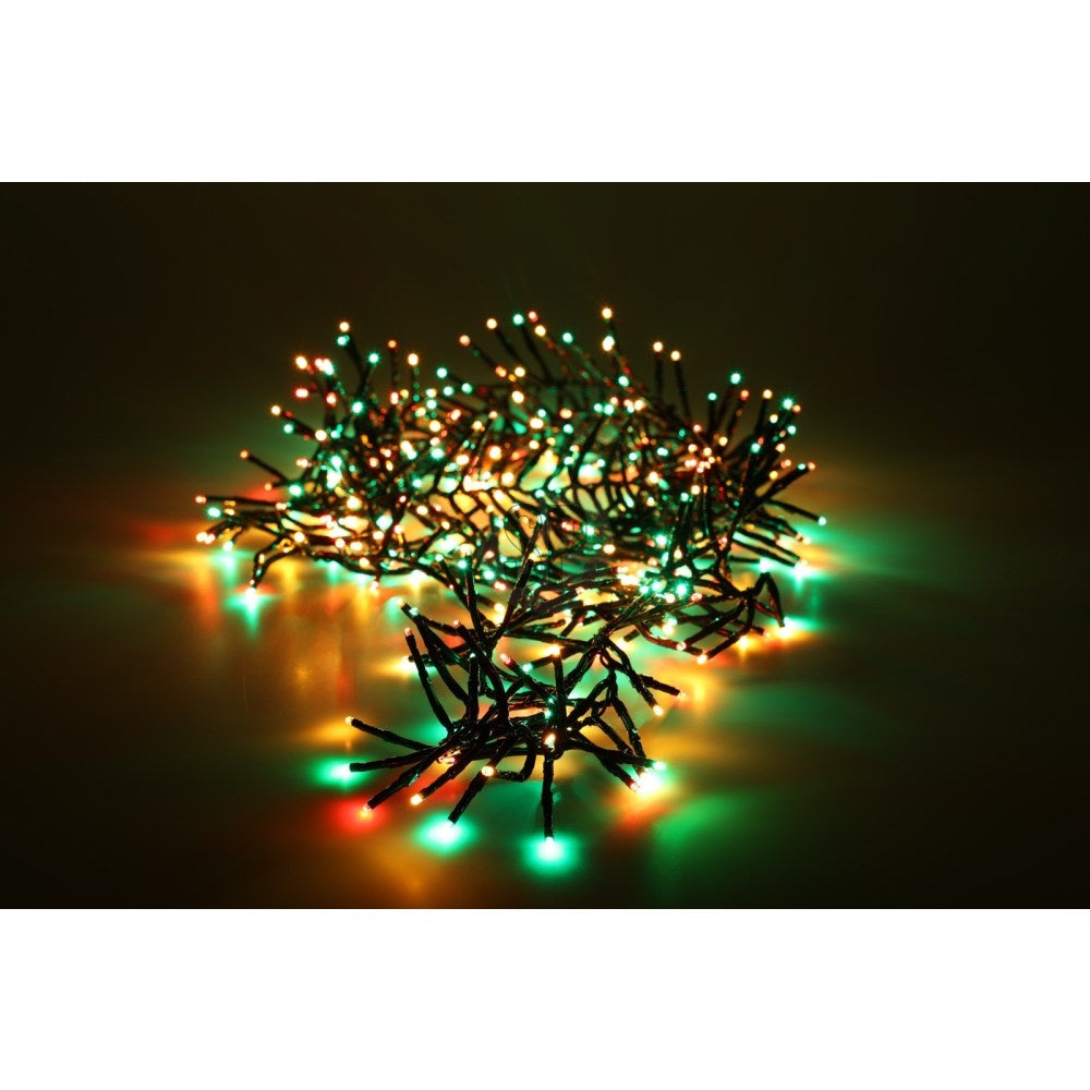 Kerstverlichting cluster | 192 LED lampjes | extra warm wit/rood/groen | 1,5m