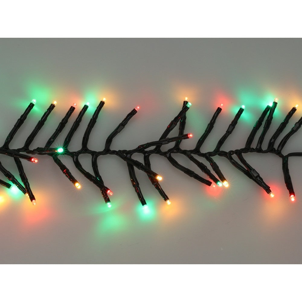 Kerstverlichting cluster | 576 LED lampjes | extra warm wit/rood/groen | 4,2m