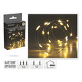 Kerstverlichting zilverdraad | 100 LED lampjes | warm wit | op batterijen | 5 meter