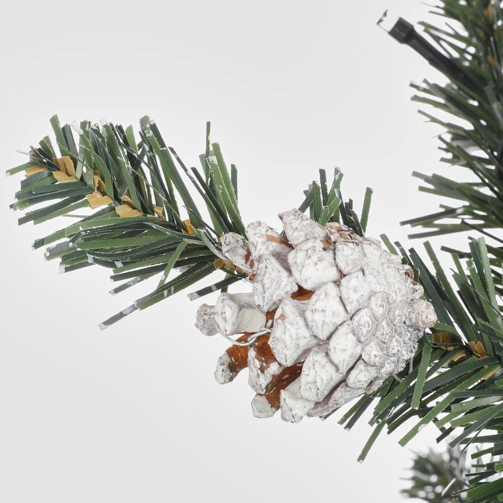 Creston twee kerstboompjes + krans 90xø45cm | groen met 85 LED lampjes  | set van 3 | voordeur versiering