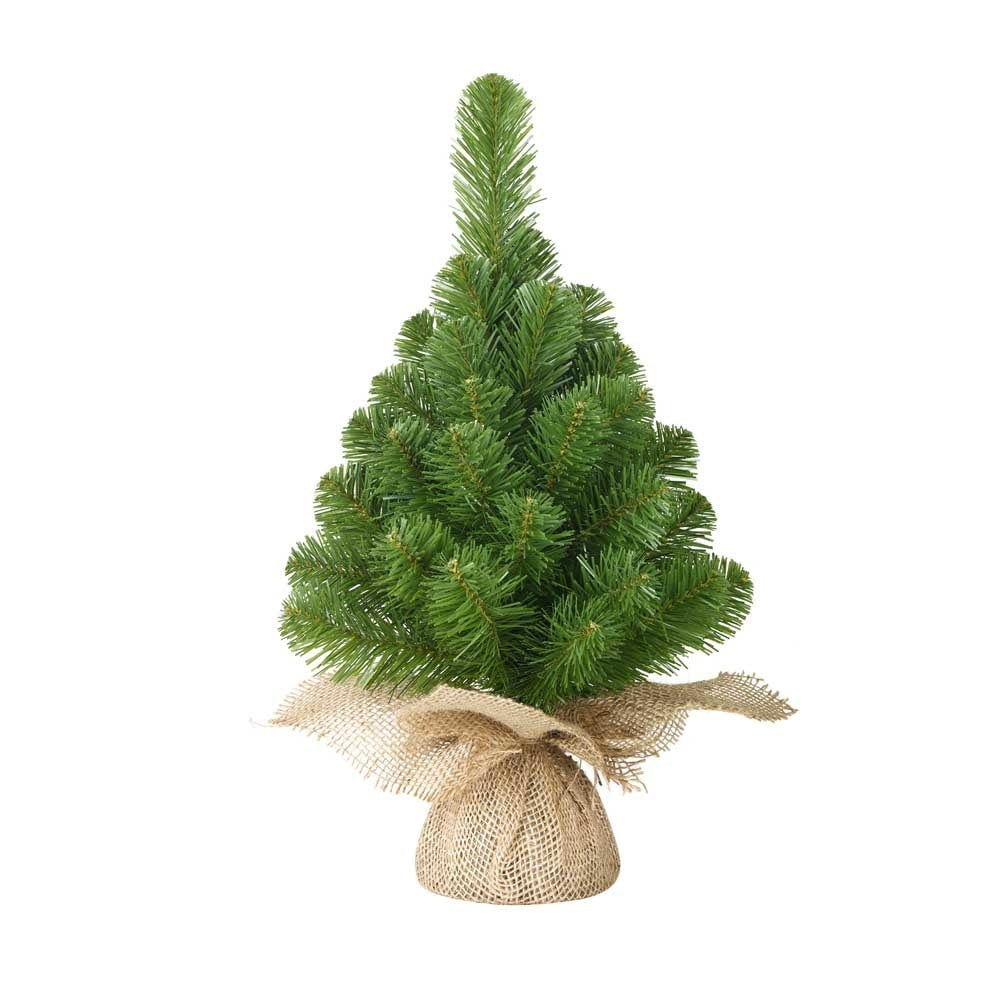 Norton kerstboompje in jute zak 60xø23cm | groen