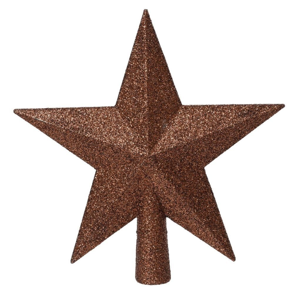 Kerstboom piek van glas | espresso | 19cm