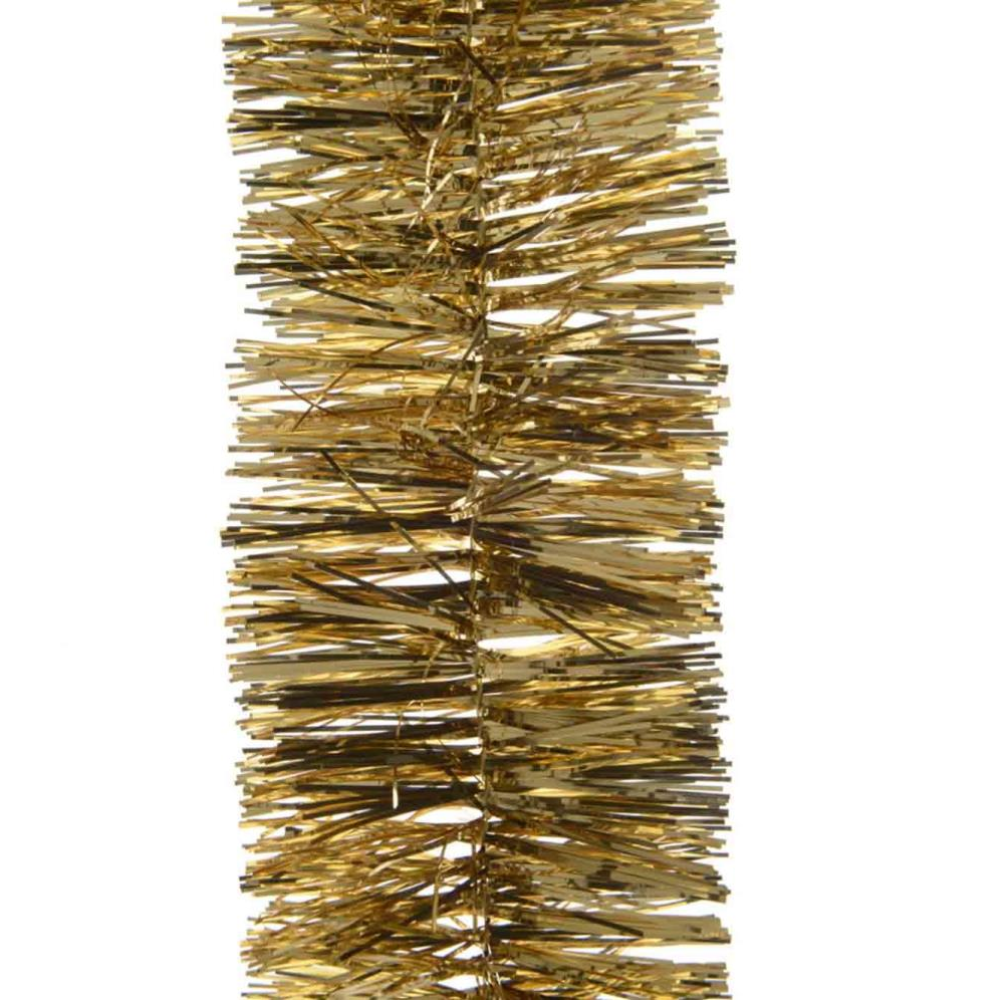 Kerstslinger lametta | glanzend licht goud | 270cm