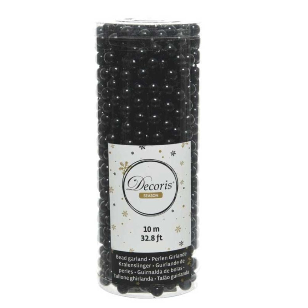 Kralenketting kerstboom | zwart | 10m