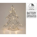 Kerstboom met verlichting | zilver/warm wit | 30cm