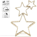 Kerstster met verlichting | metaal | goud | 80cm