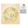 Bal met verlichting | zilver/warm wit | 25cm