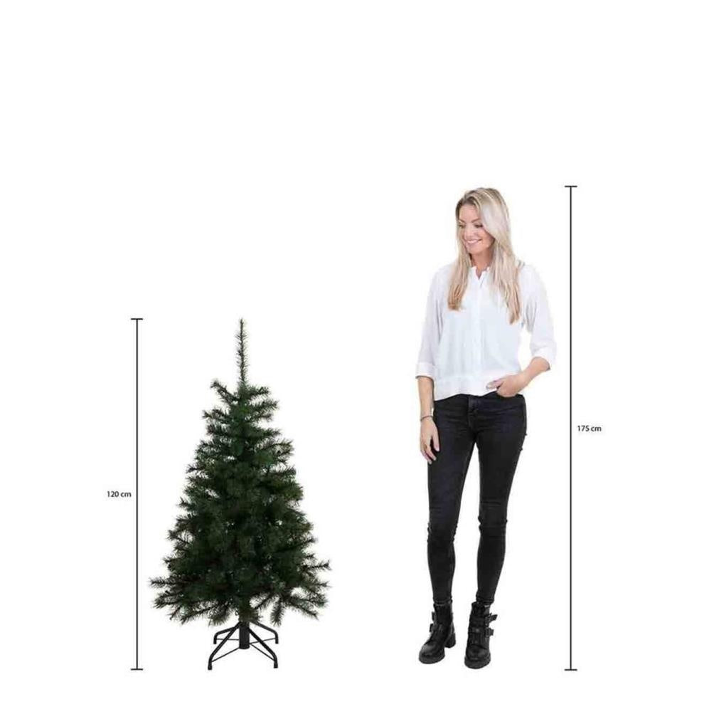 Brampton kunstkerstboom 120xø86cm | groen met 80 LED lampjes