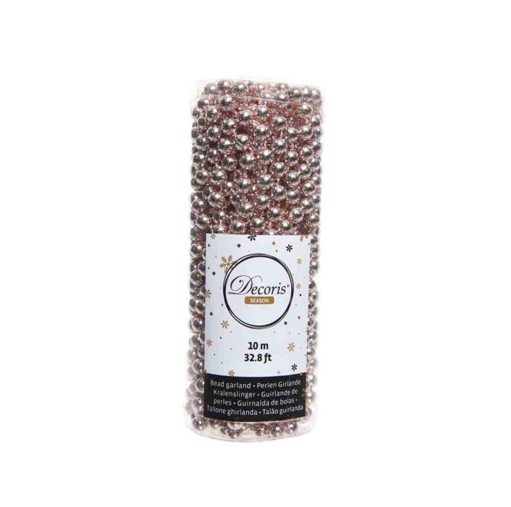 Kralenketting kerstboom | poederroze | 10m
