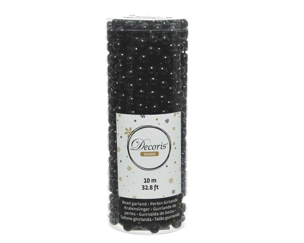 Kralenketting kerstboom | zwart | 10m