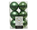 Kerstballen set 12-delig | saliegroen | kunststof/onbreekbaar | 6cm