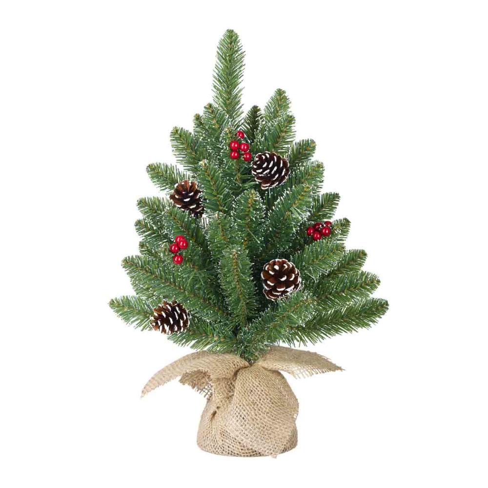 Creston kerstboompje incl. besjes en dennenappels | groen | 60cm