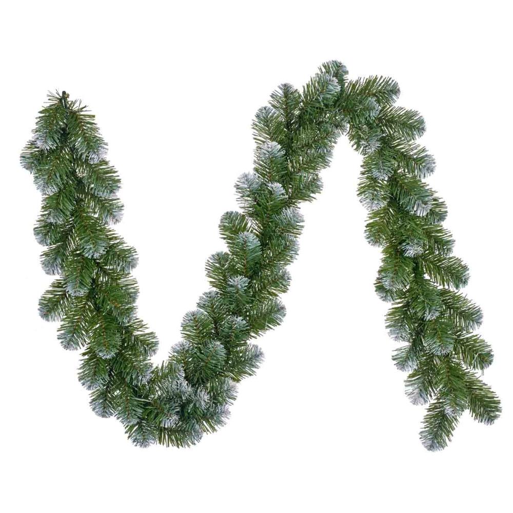 Norton Frosted kerstguirlande | groen met sneeuw details | 180cm