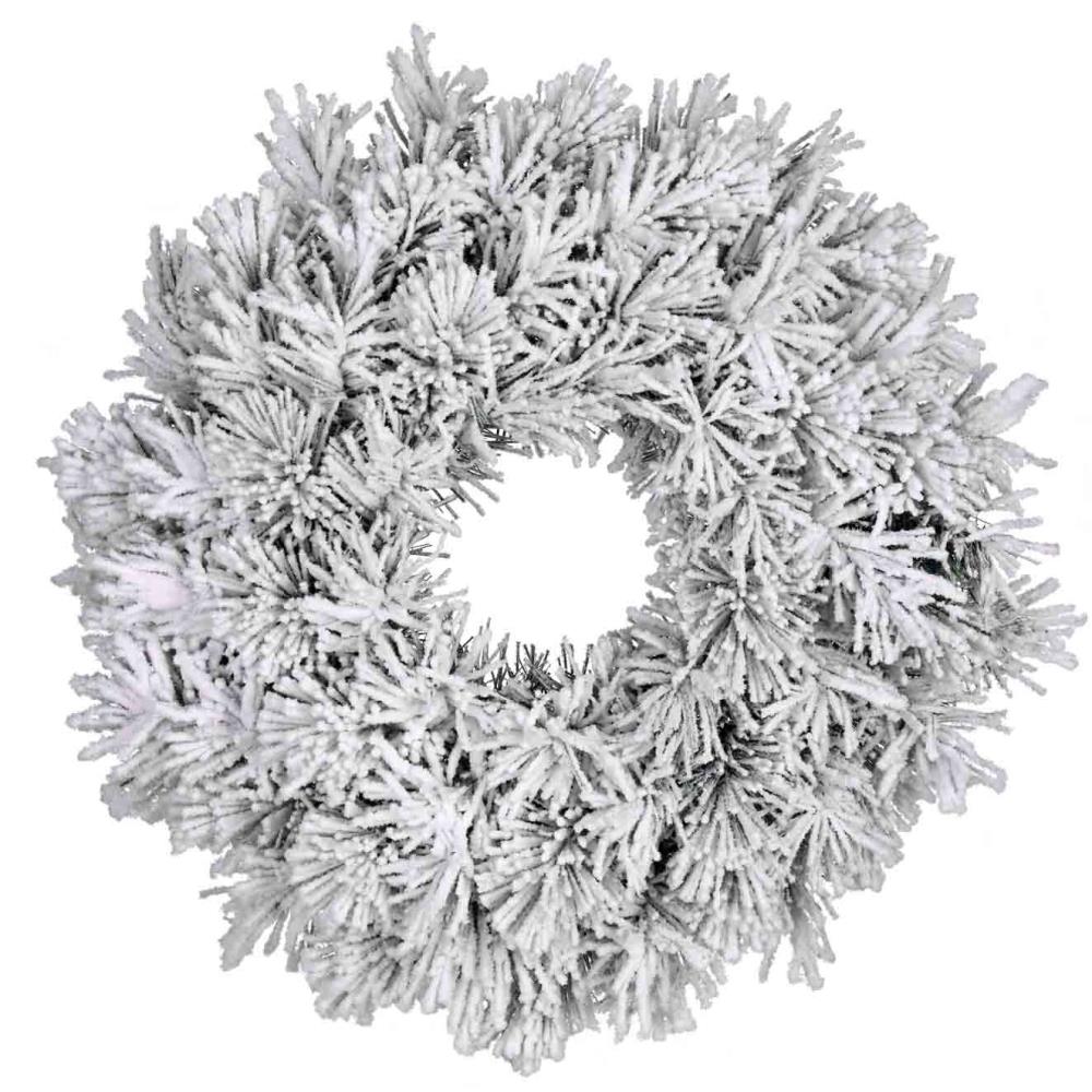 Dinsmore kerstkrans | wit/met sneeuw | 45cm