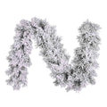 Dinsmore kerstguirlande | wit/met sneeuw | 270cm