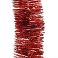 Kerstslinger lametta | glanzend kerstrood | 270cm
