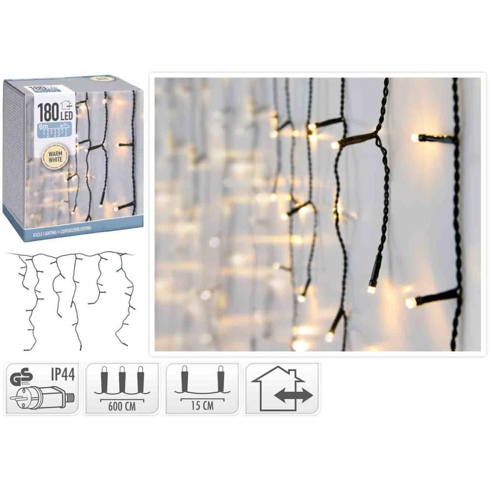 IJspegelverlichting | 180 LED lampjes | warm wit | 6 meter