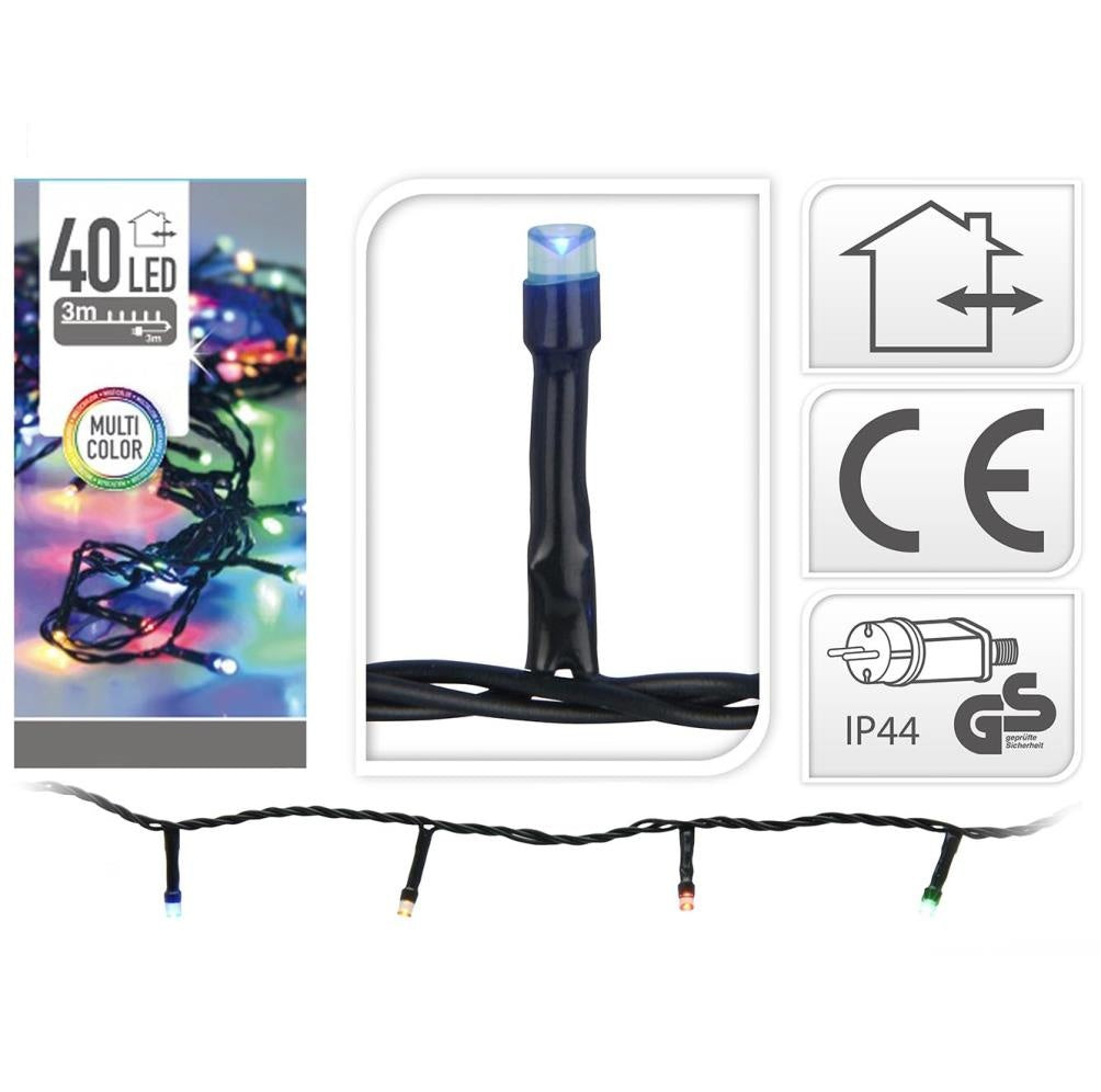 Kerstverlichting | 40 LED lampjes | multicolor | 3 meter