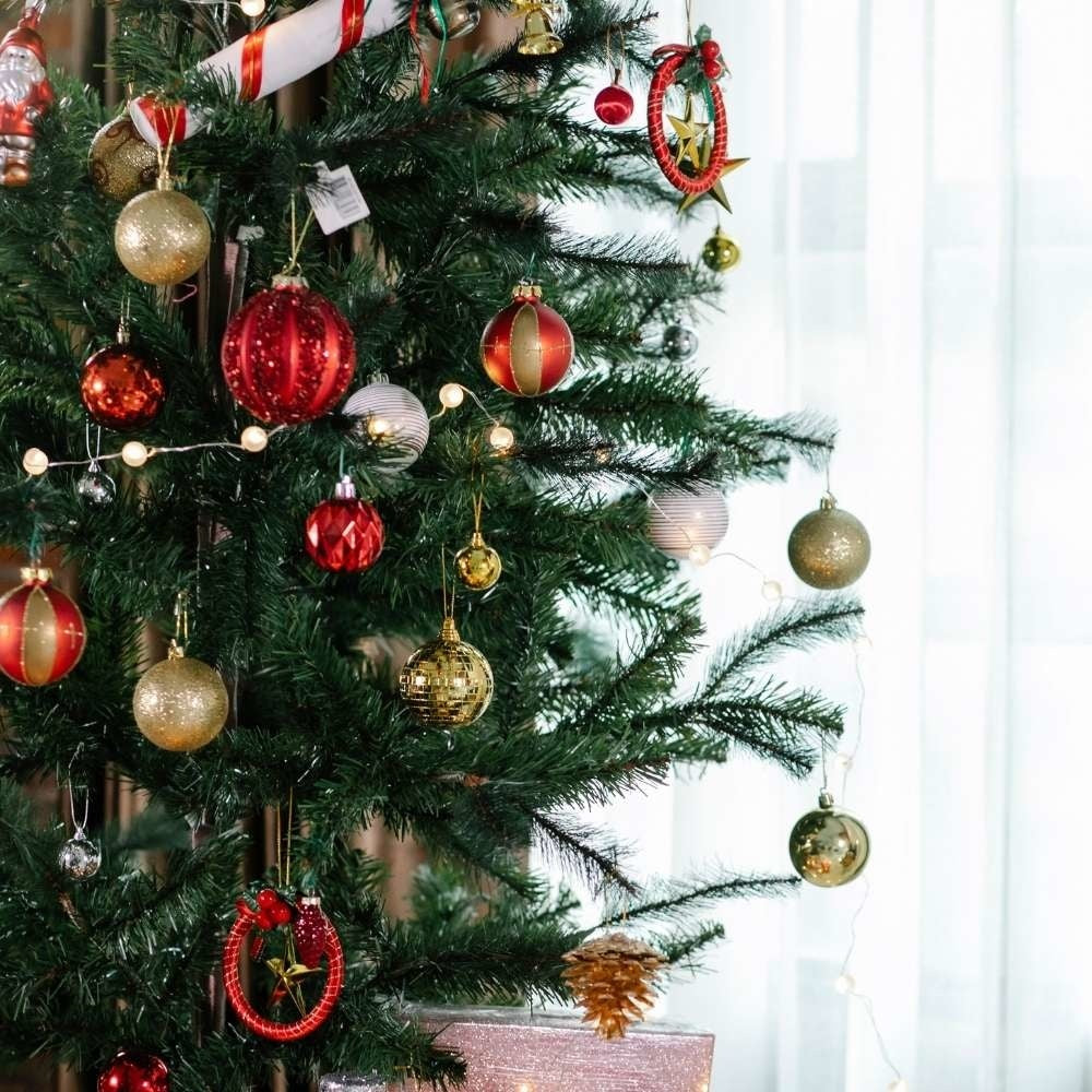 Kerstballen set 10-delig | glas | licht goud | 6cm