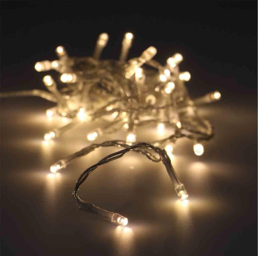 Kerstverlichting transparant snoer | 40 LED lampjes | warm wit | 3 meter