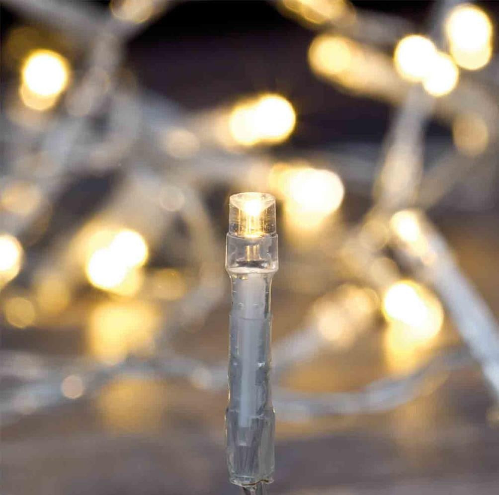 Kerstverlichting transparant snoer | 240 LED lampjes | warm wit | 18 meter