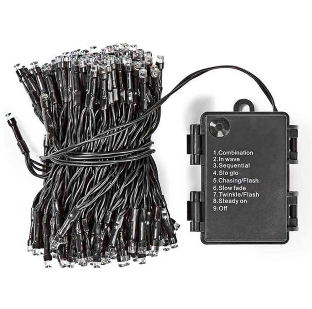 Kerstverlichting op batterijen | 24 LED lampjes | warm wit | 1,8 meter