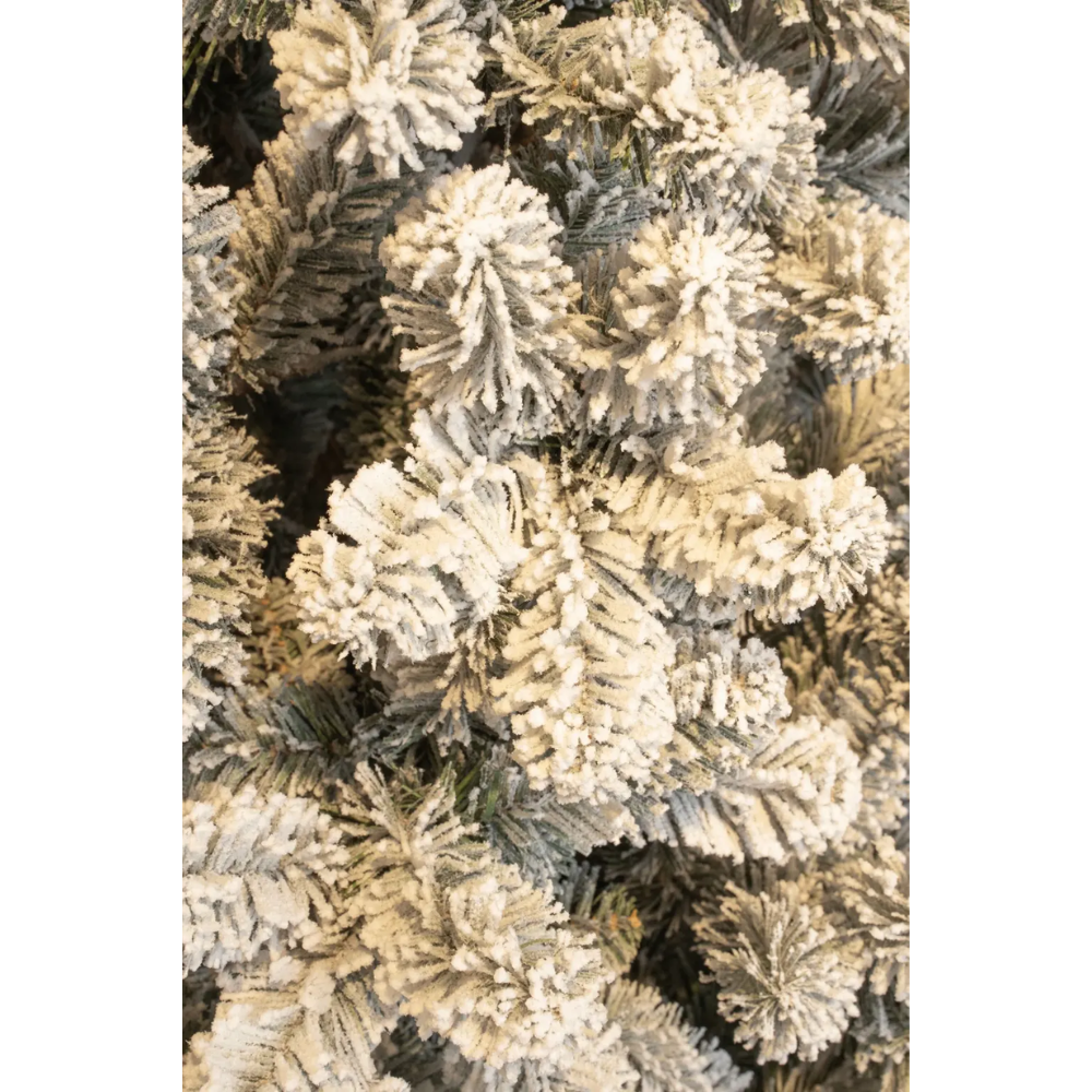 Charlton kunstkerstboom 155xø91cm | wit/met sneeuw
