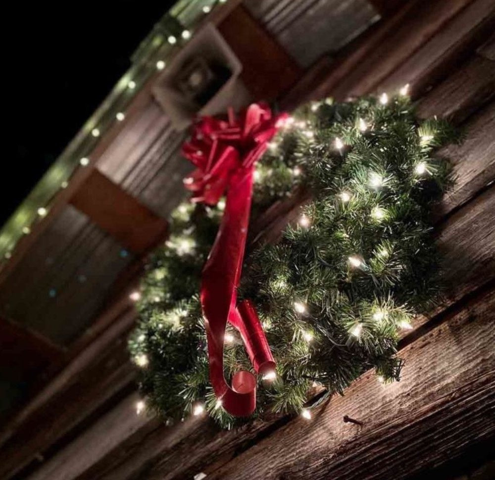 Glendon kerstkrans | groen met bevroren details | 45cm