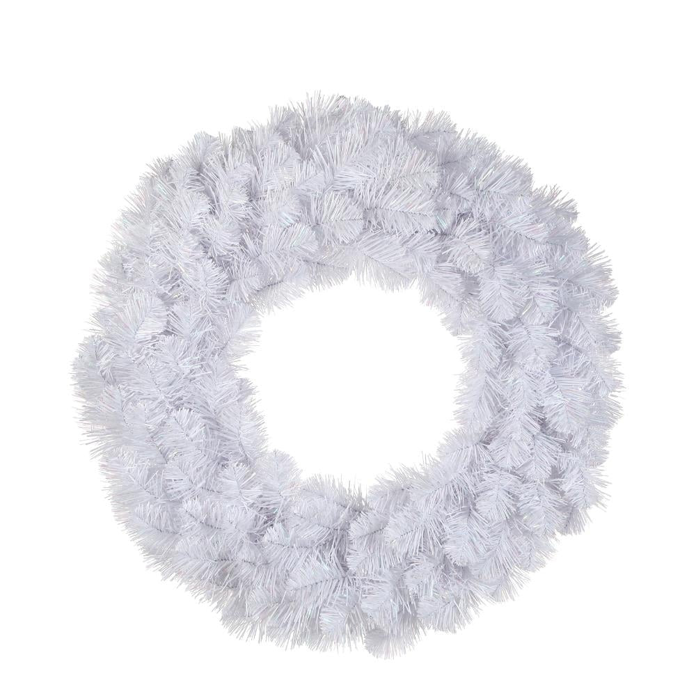 Icelandic twee kerstguirlandes + krans 180xø60cm | wit